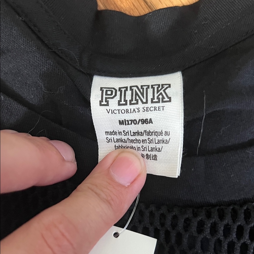 Victoria's Secret PINK Black Mesh Top - Picture 3 of 4